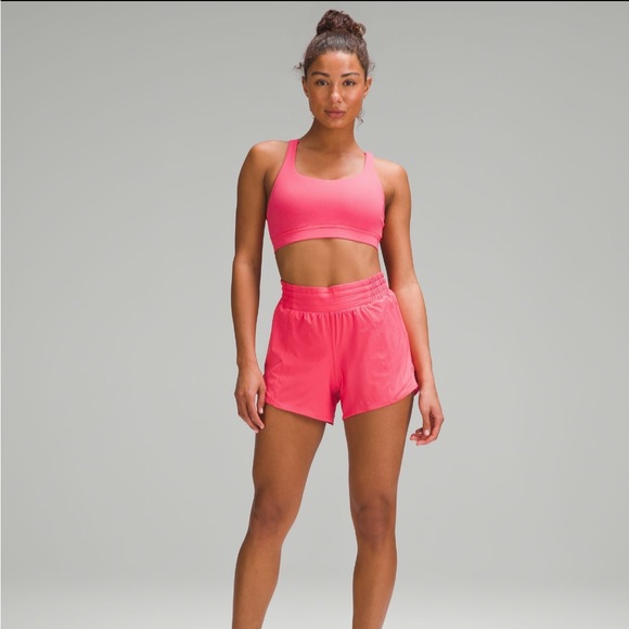 NWT Lululemon Hotty Hot High Rise Lined Short 4” Lip Gloss pink - Picture 3 of 7